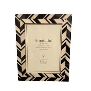 Natalini Made in Italy Black and White Wood Picture Frame 5 X 7